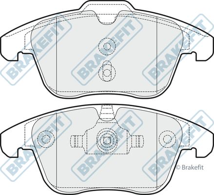 APEC BRAKING stabdžių trinkelių rinkinys, diskinis stabdys PD3089